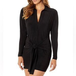 Norma Kamali | Mini Tie Front NK Shirt Dress Size: Small
